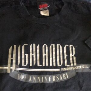 Highlander 10th Anniversary Black T-Shirt Vintage 1996